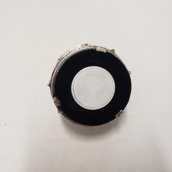 Vintage Silver Tone Sheep Mary Had A Lamb Ornate Jewelry Music Box Trinket New - Picture 7 of 8